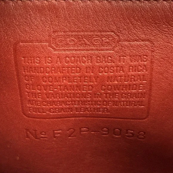 Vintage Coach Legacy Hobo Shoulder Hand Bag Red Leather Costa Rica 9058 Y2K - Picture 11 of 16